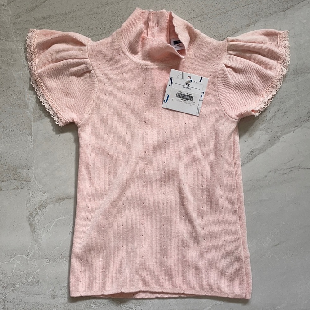 Peach short sleeve blouse